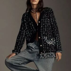 Slide 3 of 3

Women's Black and Blue Cardigan